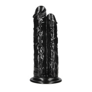 Double Titan - Realistic Double Dildo - 24,5 cm - Black