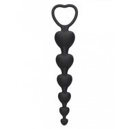 Anal Heart Beads - Black